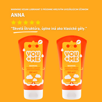 AKCIA 1+1 ZADARMO You Me Warming Vegan Lubrikant S Príjemne Hrejivým Uvoľňujúcim Účinkom 2x150ml